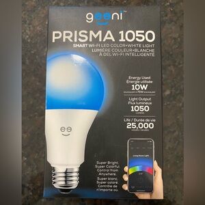 2/20 Geeni Prisma 1050 WiFi LED Light Bulb Multicolor Dimmable Work w/Al…